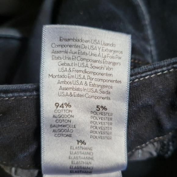 Mother High Waisted Looker Ankle Fray Jeans Women's. Dark Wash. Size 25. Pre-own - Picture 9 of 11